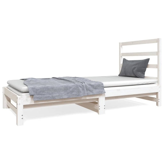 Pull-out Day Bed without Mattress White 2x(90x190) cm