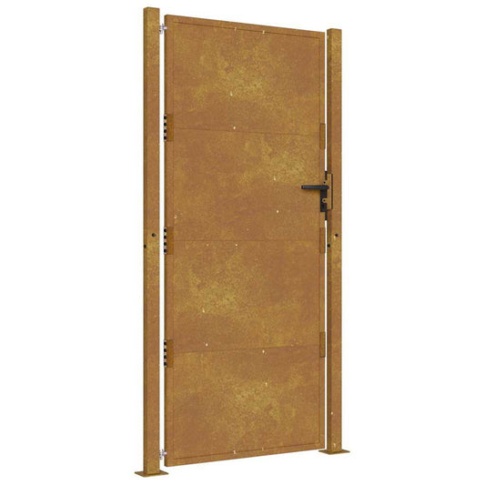 Garden Gate 100 x 175 cm Powder-Coated Steel Black Lockable
