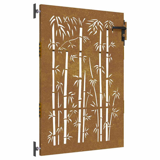 Garden Gate 85 x 150 cm Powder-coated steel Black Lockable