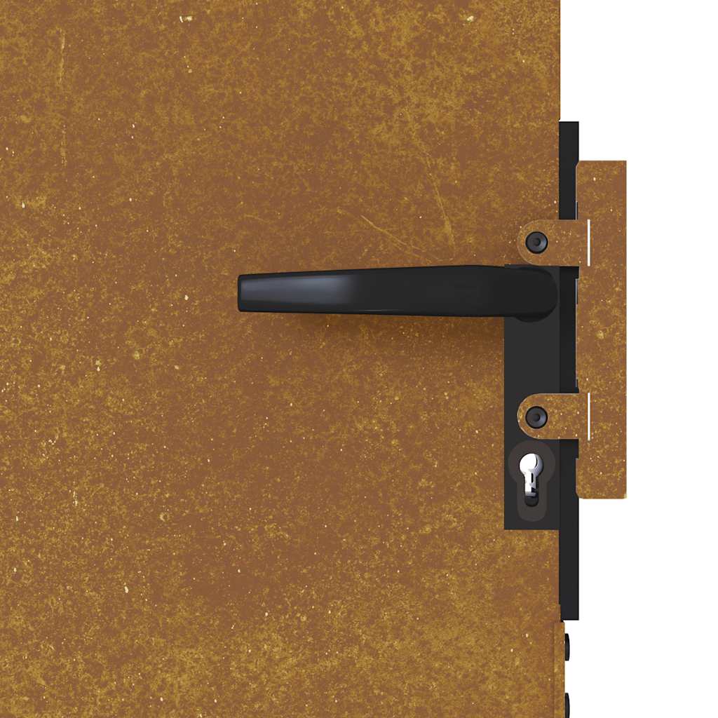 Garden Gate 85 x 75 cm Powder-coated steel Black Lockable