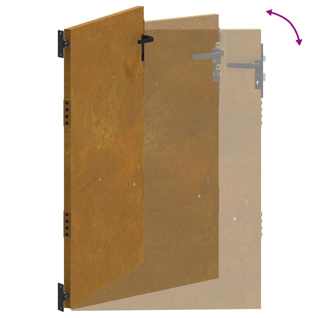 Garden Gate 85 x 125 cm Powder-coated steel Black Lockable