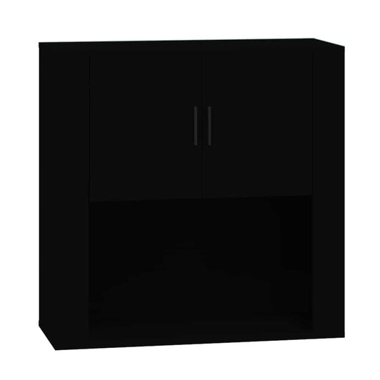 Wall Cabinet Black 80x33x80 cm Engineered Wood
