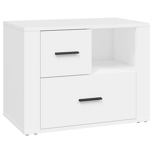 Bedside Cabinet White 60x36x45 cm Engineered Wood