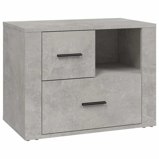 Bedside Cabinet Concrete Grey 60x36x45 cm Engineered Wood