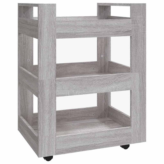 Kitchen Trolley Black 60x45x80 cm Engineered Wood