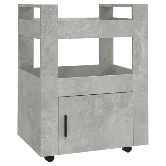 Kitchen Trolley Concrete Grey 60x45x80 cm Engineered Wood