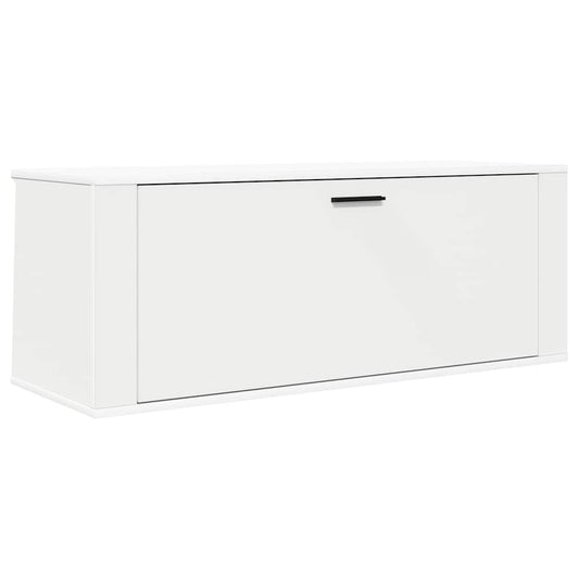 Wall Shoe Cabinet White 100x35x38 cm Engineered Wood