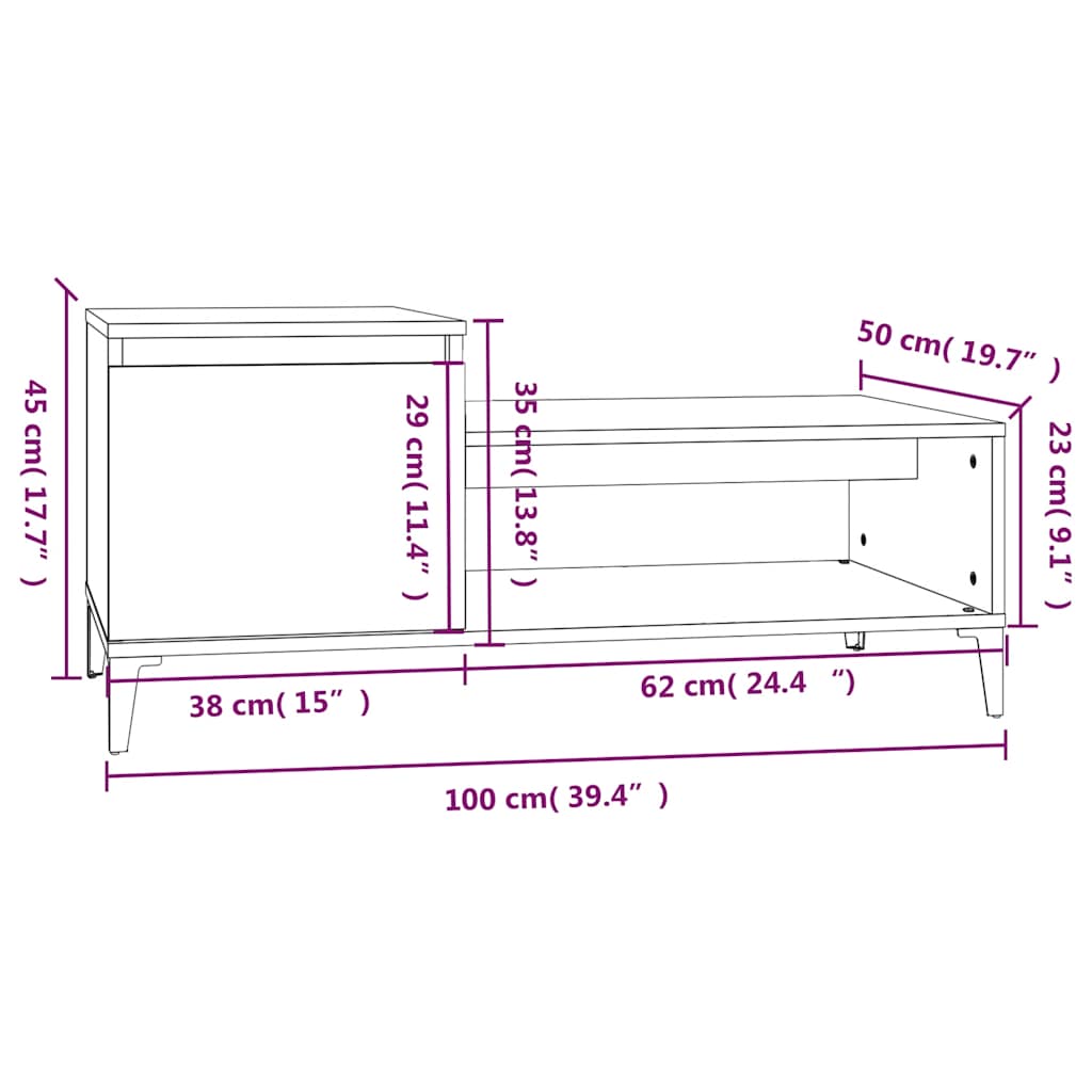 Coffee Table | Black | Engineered wood, Metal | Medium | Coffee Table