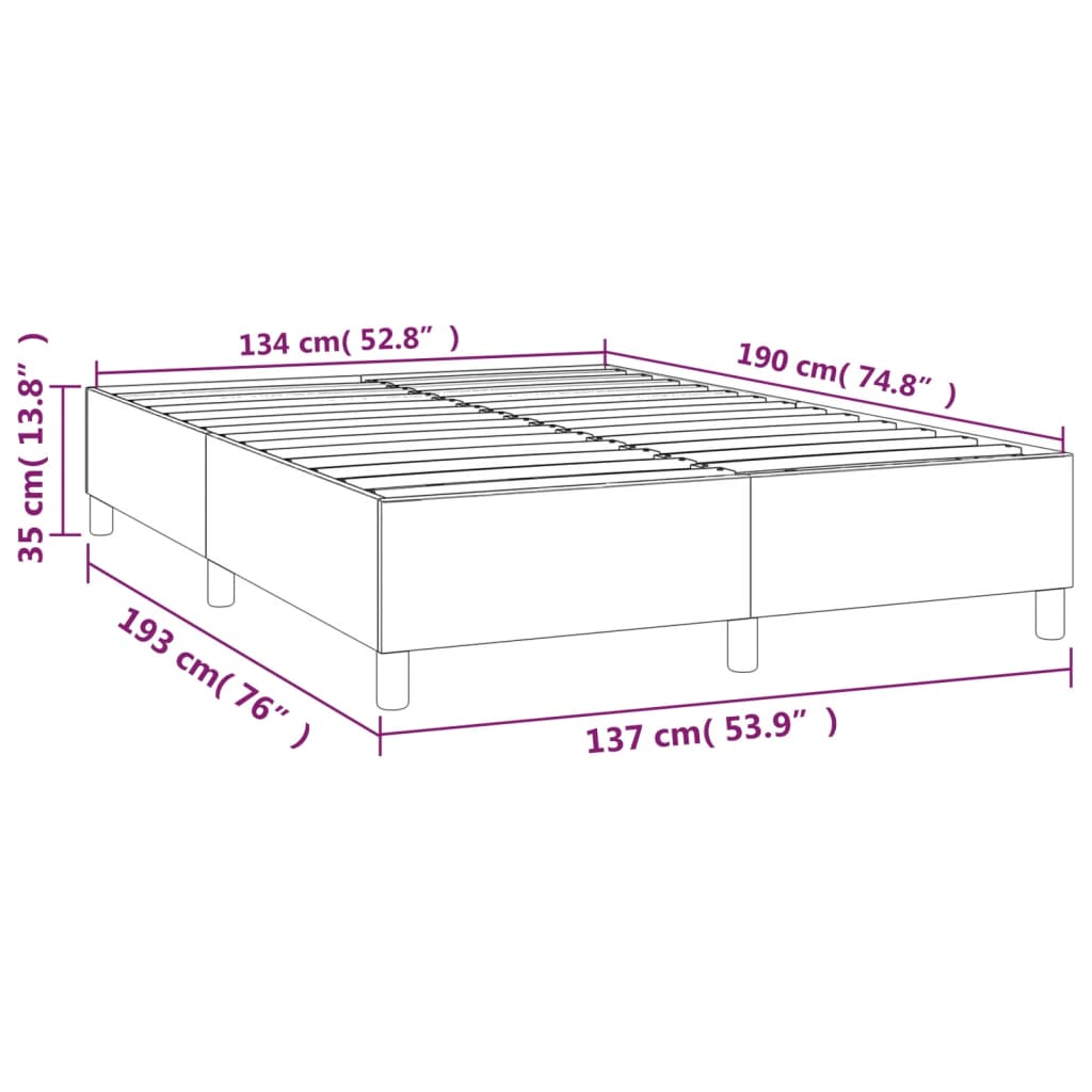 Box Spring Bed Frame Black Faux Leather (US/AU Only)
