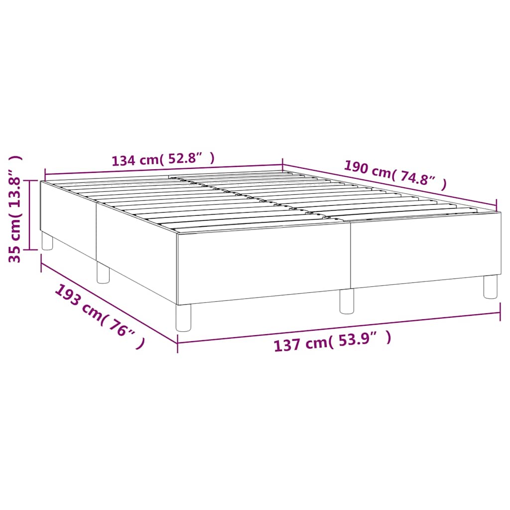 Box Spring Bed Frame Dark Gray Velvet (US/AU Only)