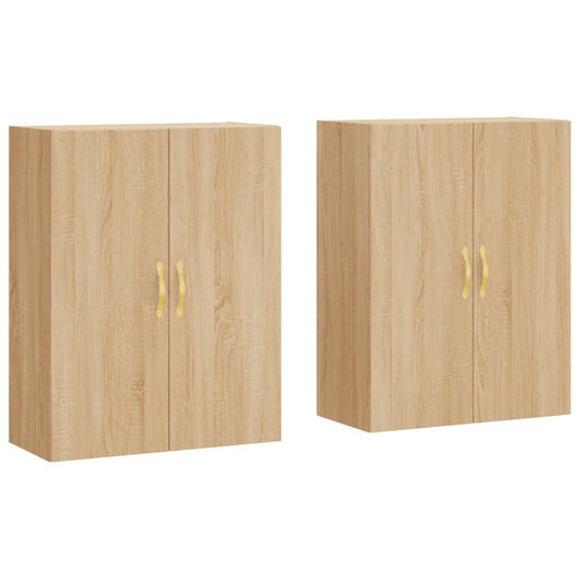 Wall Mounted Cabinets 2 pcs Sonoma Oak 69.5x34x90 cm