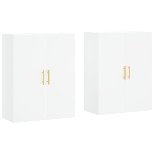 Wall Mounted Cabinets 2 pcs White 69.5x34x90 cm