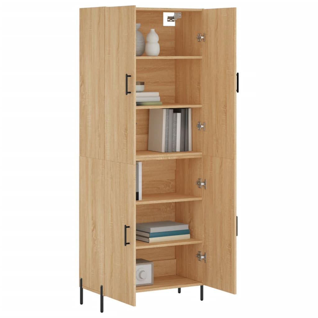 Highboard Sonoma Oak 69,5x34x180 cm Engineered Wood
