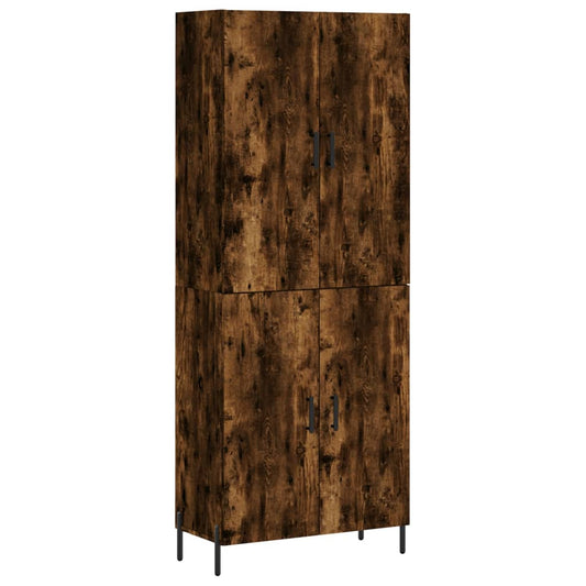 Highboard Smoked Oak 69,5x34x180 cm Engineered Wood