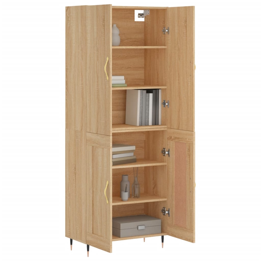 Highboard Sonoma Oak 69,5x34x180 cm Engineered Wood