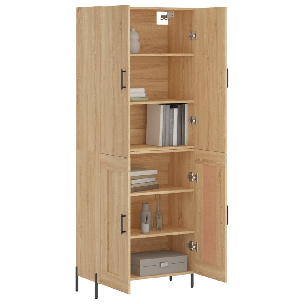 Highboard Sonoma Oak 69,5x34x180 cm Engineered Wood