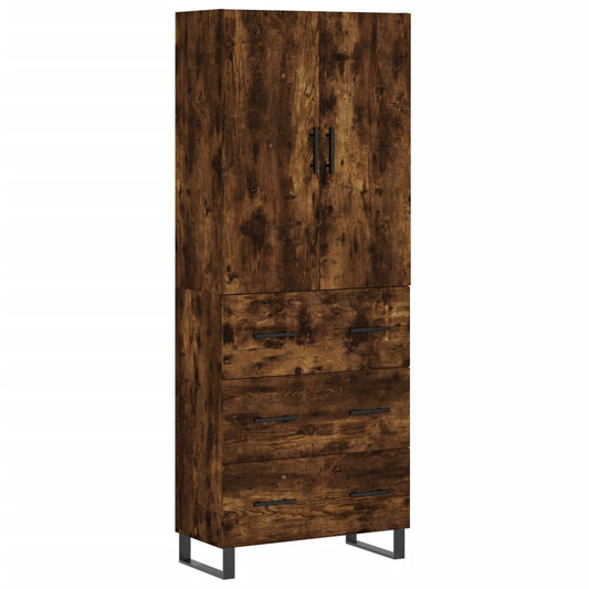 Highboard Smoked Oak 69,5x34x180 cm Engineered Wood