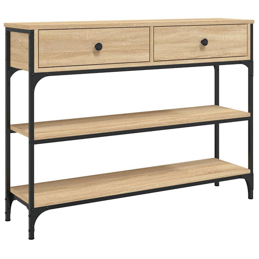 Console Table | Sonoma Oak | Engineered Wood | Narrow | Adjustable Feet