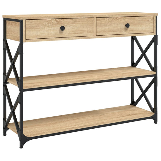Console Table | Sonoma oak | Engineered wood | Narrow | Adjustable Feet