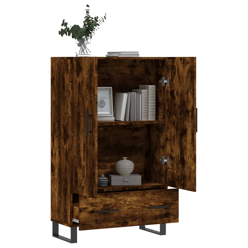 Highboard Smoked Oak 69,5x31x115 cm Engineered Wood