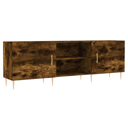 TV Cabinet Smoked Oak 150x30x50 cm Engineered Wood