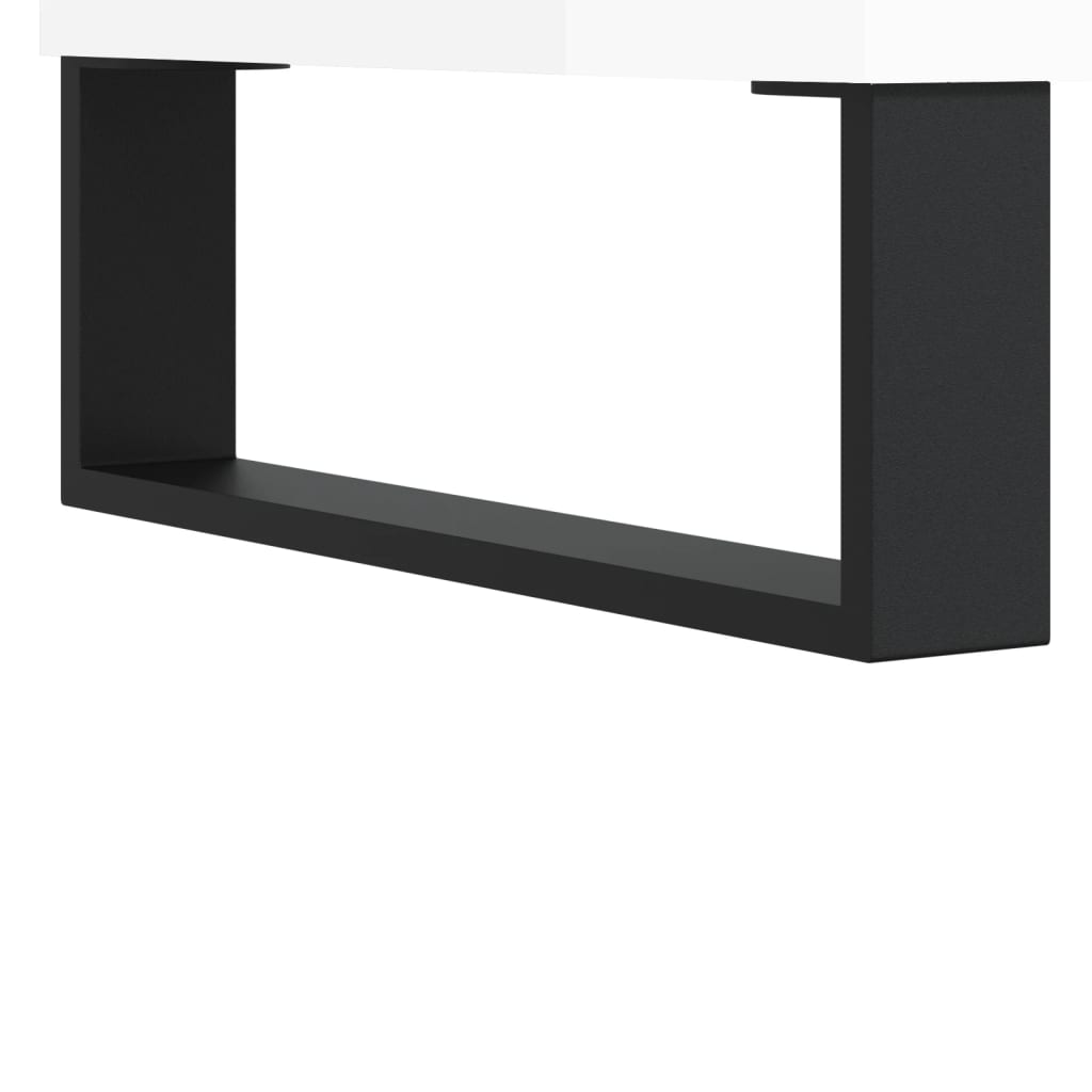 Coffee Tables 2pcs High Gloss White 50x50x40 cm Engineered Wood