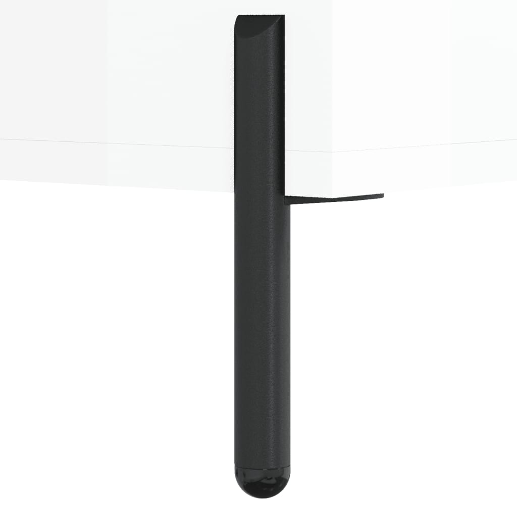 Highboard High Gloss White 69.5x31x115 cm Engineered Wood