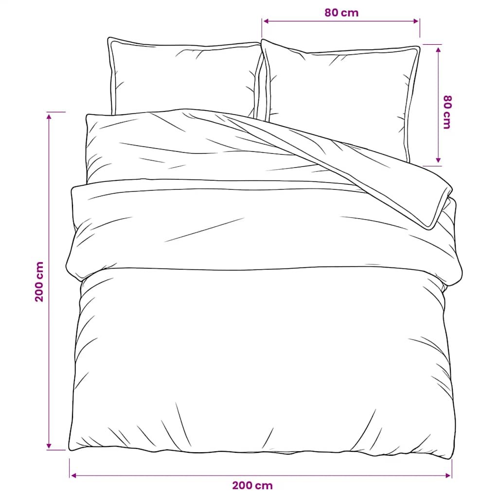 Duvet Cover Set Black Stripes 200x200 cm Cotton