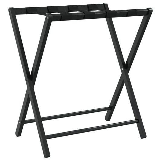 Luggage Rack Black 68,5x38x58 cm Bamboo