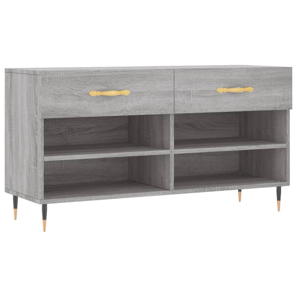 Shoe Bench Grey Sonoma 102x35x55 cm Engineered Wood