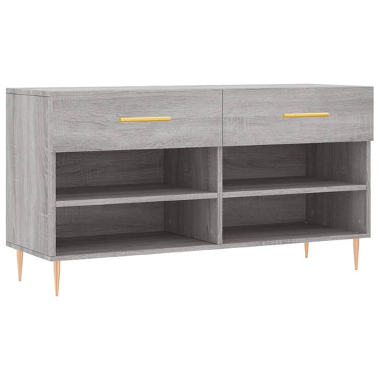 Shoe Bench Grey Sonoma 102x35x55 cm Engineered Wood