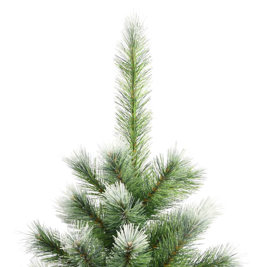 Artificial Hinged Christmas Tree Green and white PVC, metal Large