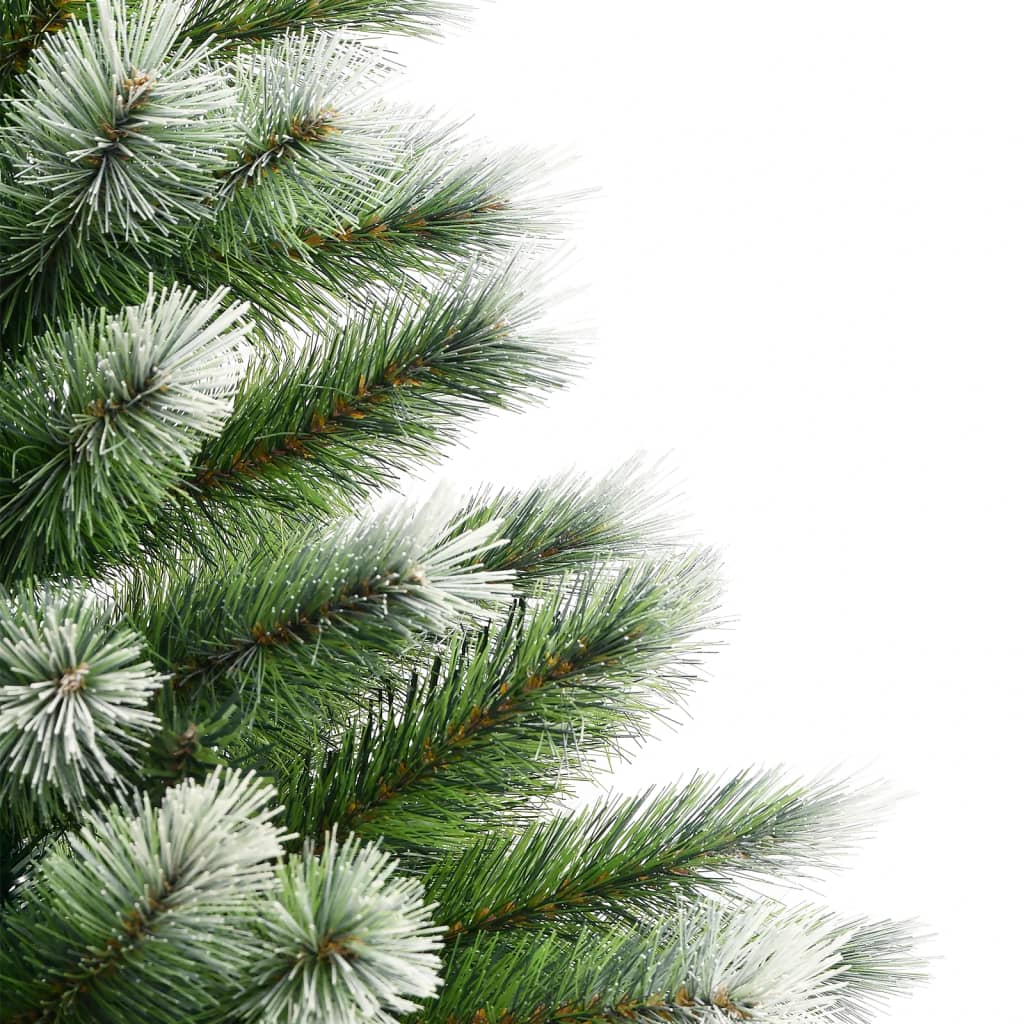 Artificial Hinged Christmas Tree Green and white PVC, metal Large