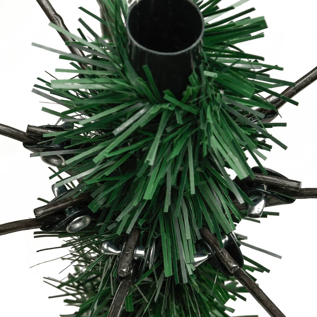 Artificial Hinged Christmas Tree Green and Yellow PVC and metal