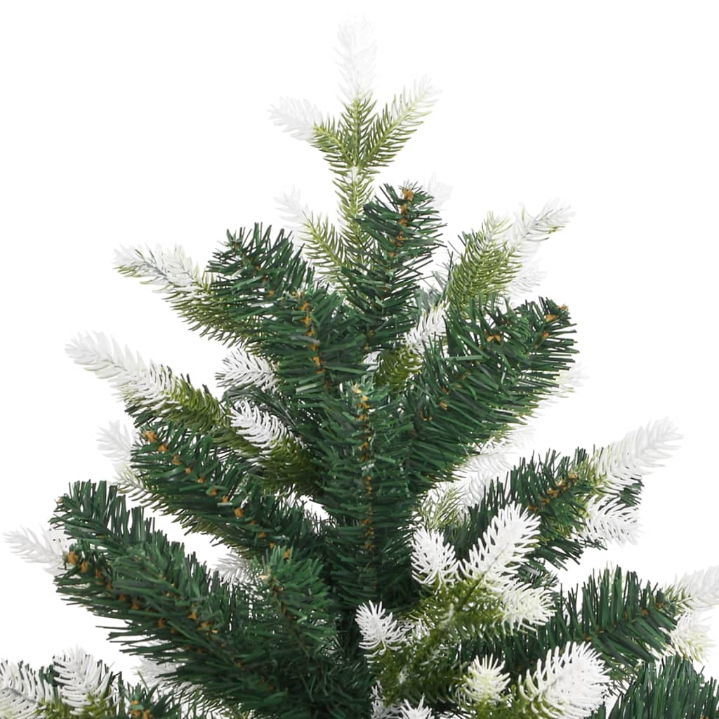 59 in Artificial Hinged Christmas Tree Green and white PVC, PE, metal