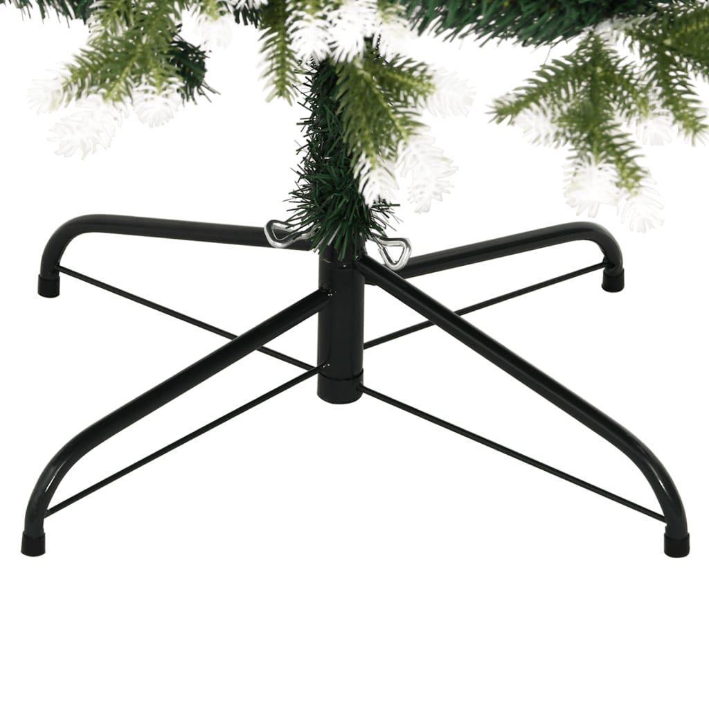 Artificial Hinged Christmas Tree Green and white PVC, PE, Metal