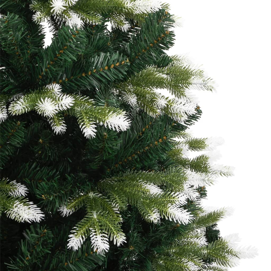 Artificial Hinged Christmas Tree Green and white PVC, PE, Metal