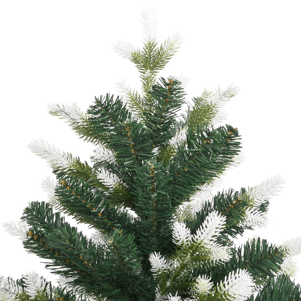 Artificial Hinged Christmas Tree Green and white PVC, PE, Metal
