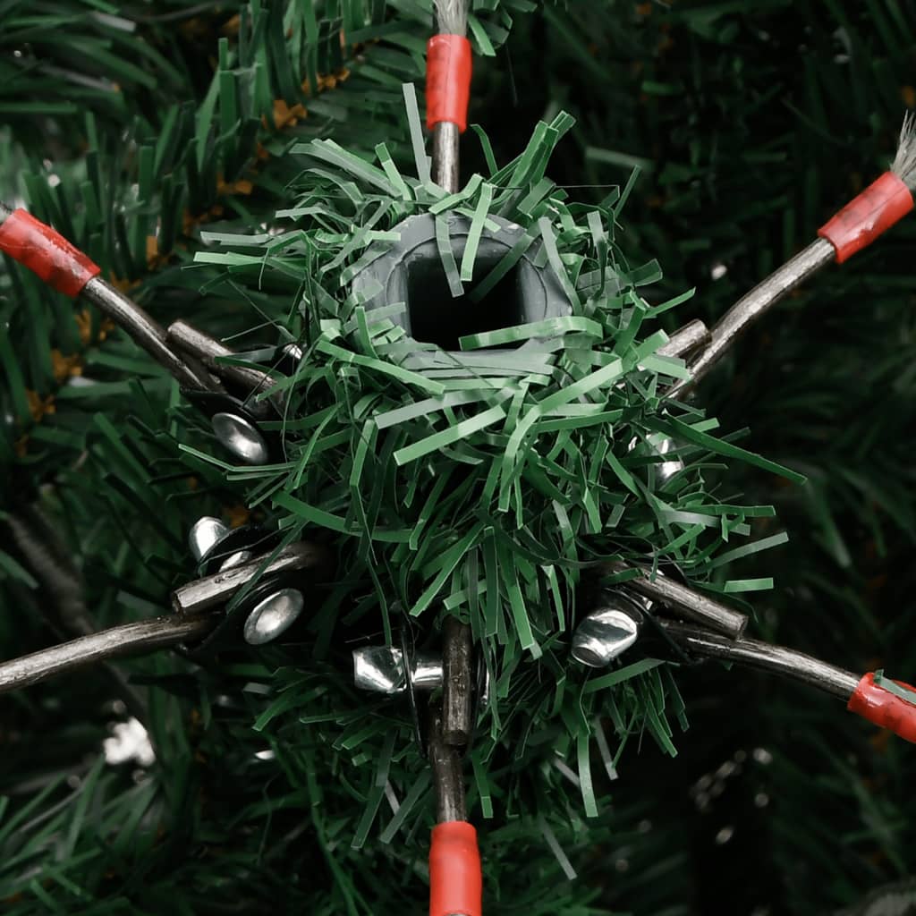 Artificial Hinged Christmas Tree Green and white PVC, PE, Metal