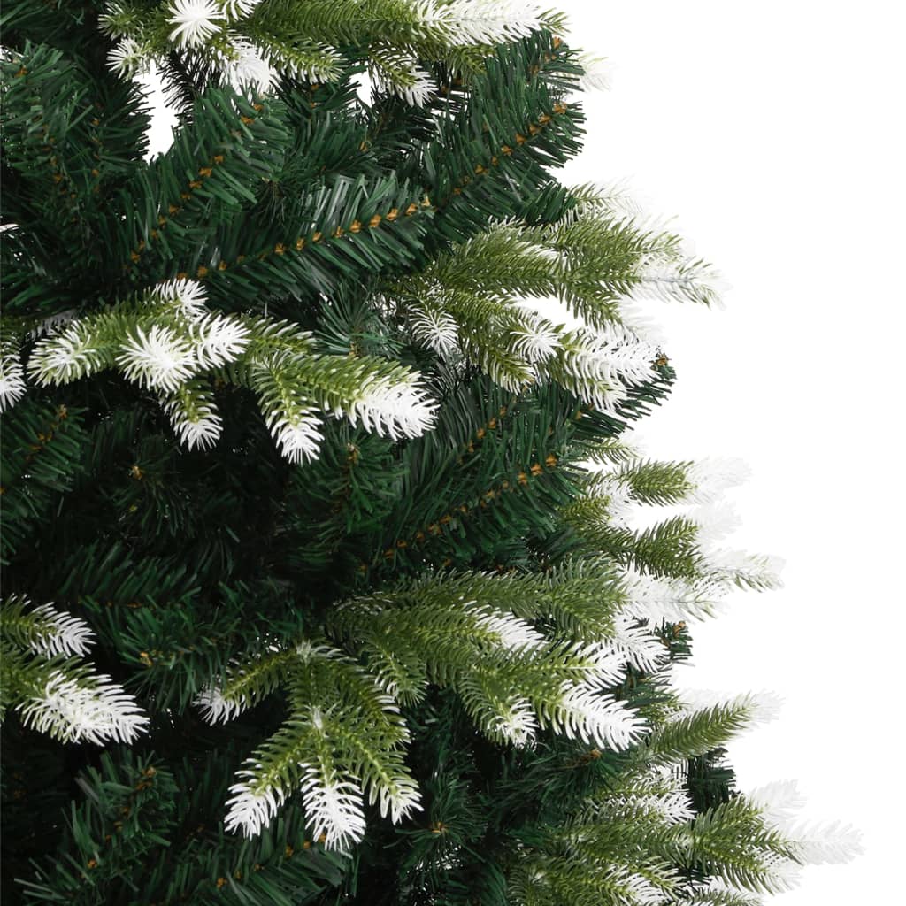 Artificial Hinged Christmas Tree Green and white PVC, PE, metal