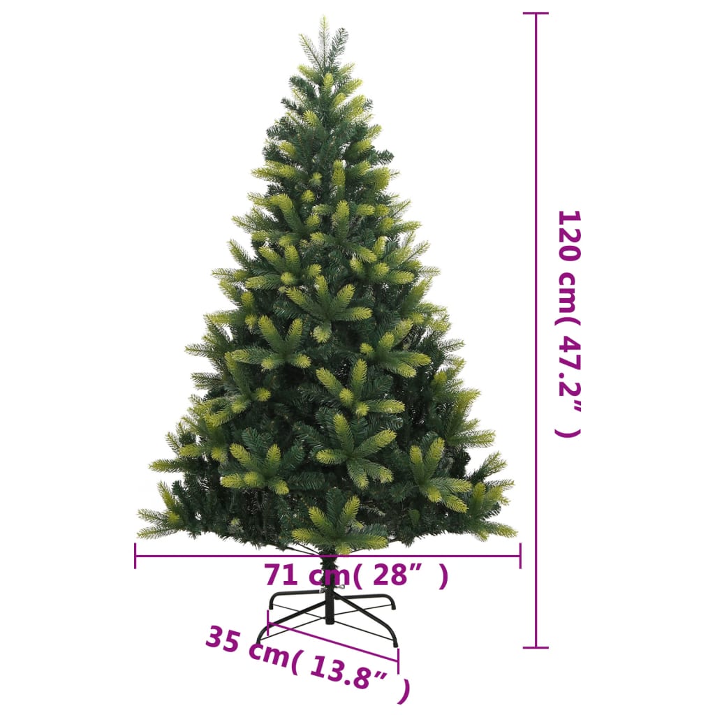 Artificial Hinged Christmas Tree Light green and dark green