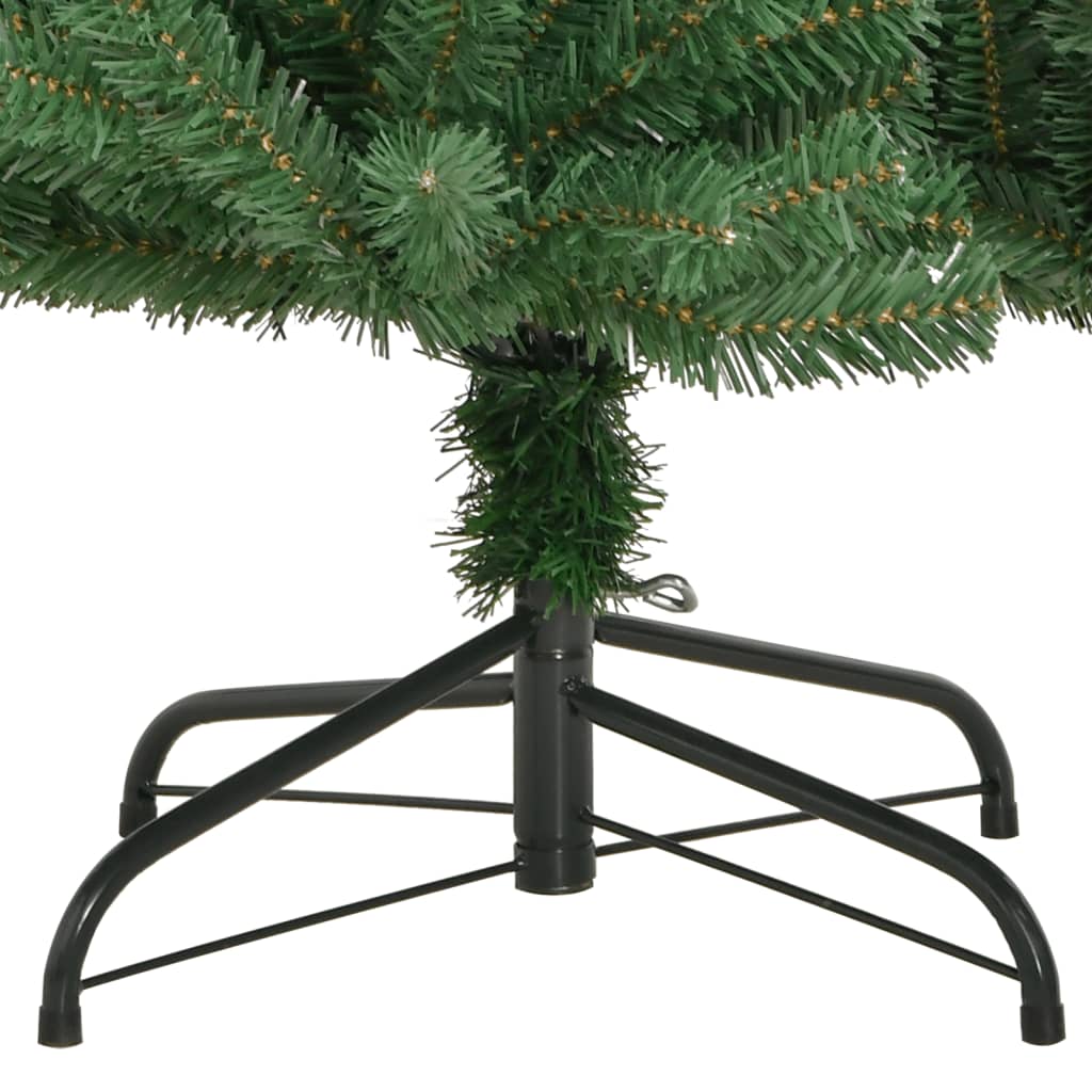 Artificial Hinged Christmas Tree Green PVC, metal 47.2 in
