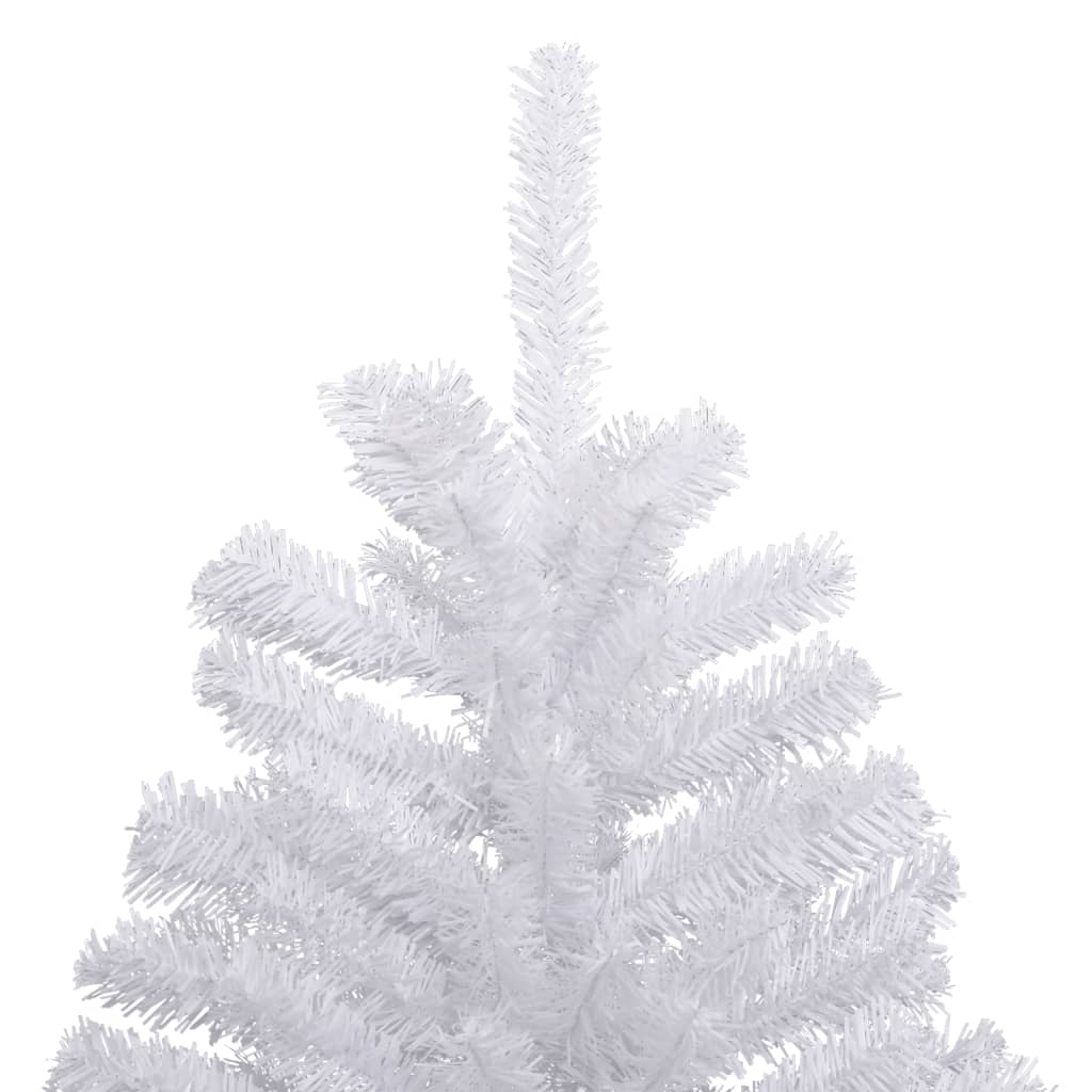Artificial Hinged Christmas Tree White PVC 70.9 in