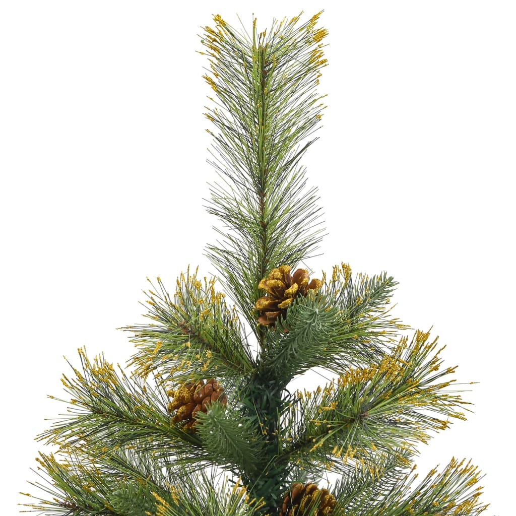 Artificial Hinged Christmas Tree Green PVC 47.2 in Foldable