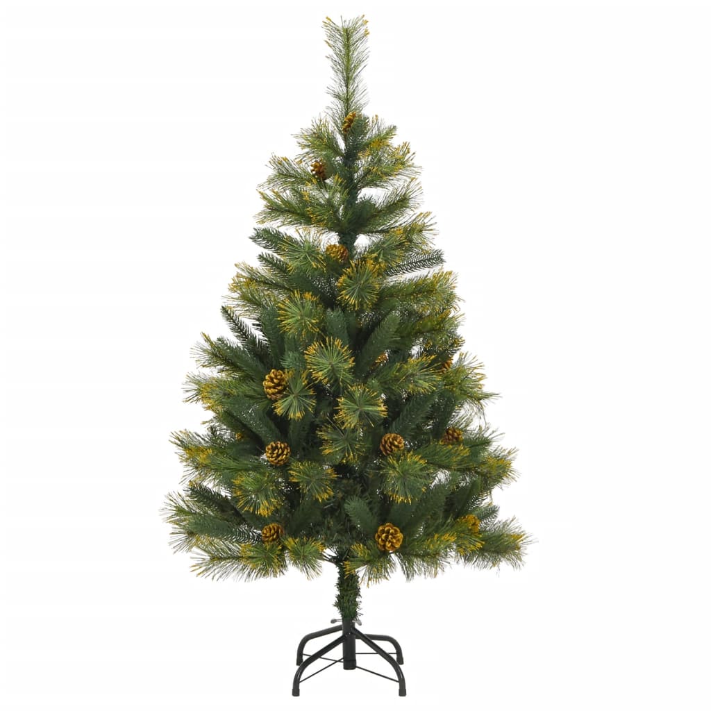 Artificial Hinged Christmas Tree Green PVC, PE, Metal 4.9 feet