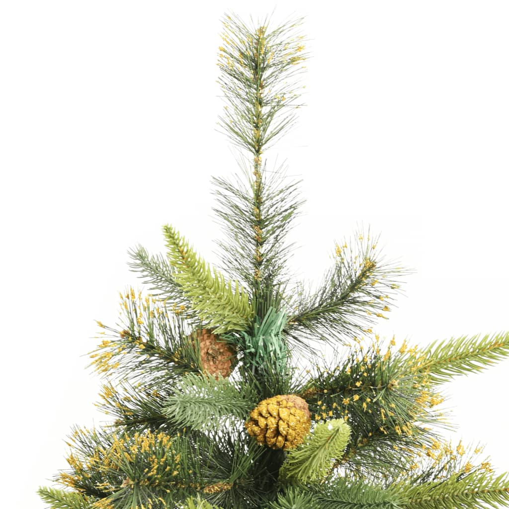 Artificial Hinged Christmas Tree Green PVC 94.5 in