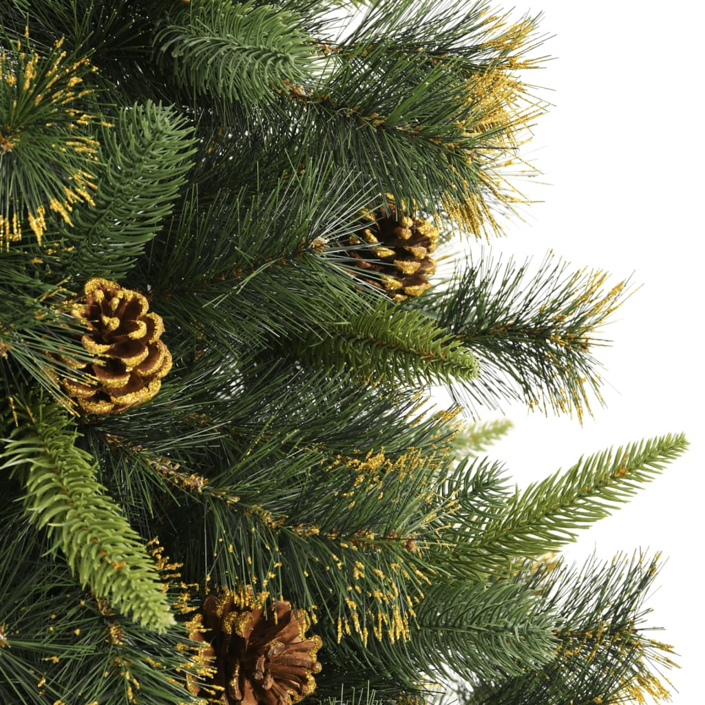 Artificial Hinged Christmas Tree Green PVC 94.5 in