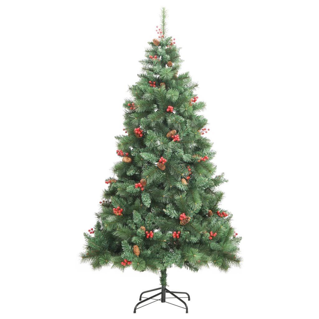 Artificial Hinged Christmas Tree Green PVC, Metal Large