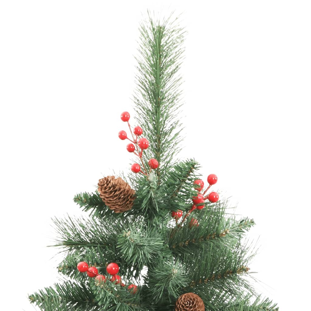 Artificial Hinged Christmas Tree Green PVC, Metal Large