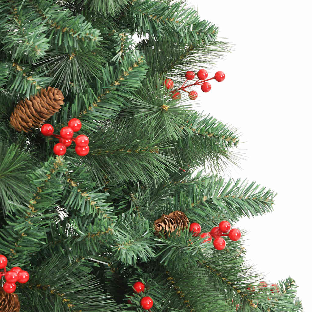 Artificial Hinged Christmas Tree Green PVC, Metal Large